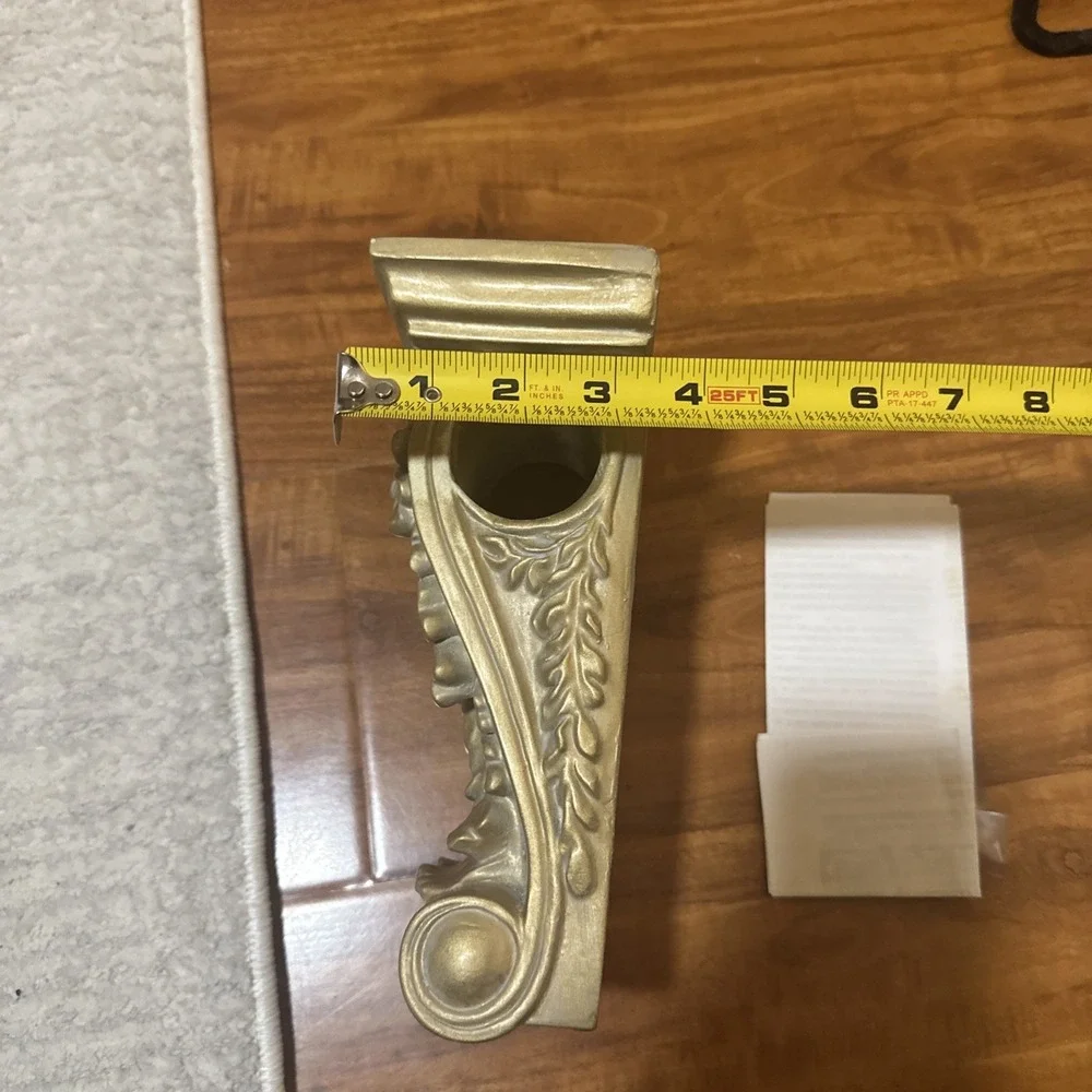Gold Wall Shelf Sconce Acanthus‎ Leaf Scroll French Baroque 6